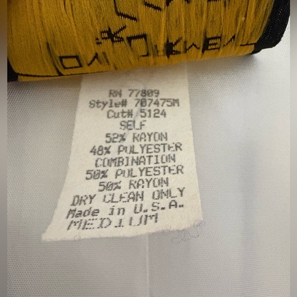 Vintage White Pinstripe button down Vest jacket size M - Picture 11 of 16